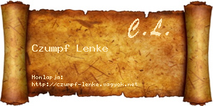 Czumpf Lenke névjegykártya